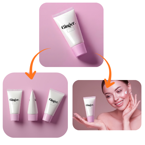 Before and after — product photo into studio-grade visual